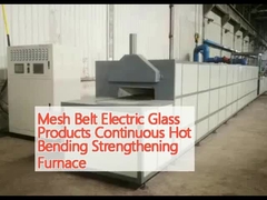Mesh Belt Electric Glass Products Continuous Hot Bending Strengthening Furnace